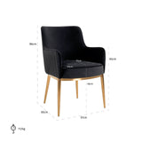 Spisestol Breeze kvarts antrasitt flammehemmende sett med 2 Richmond Interiors Spisestol