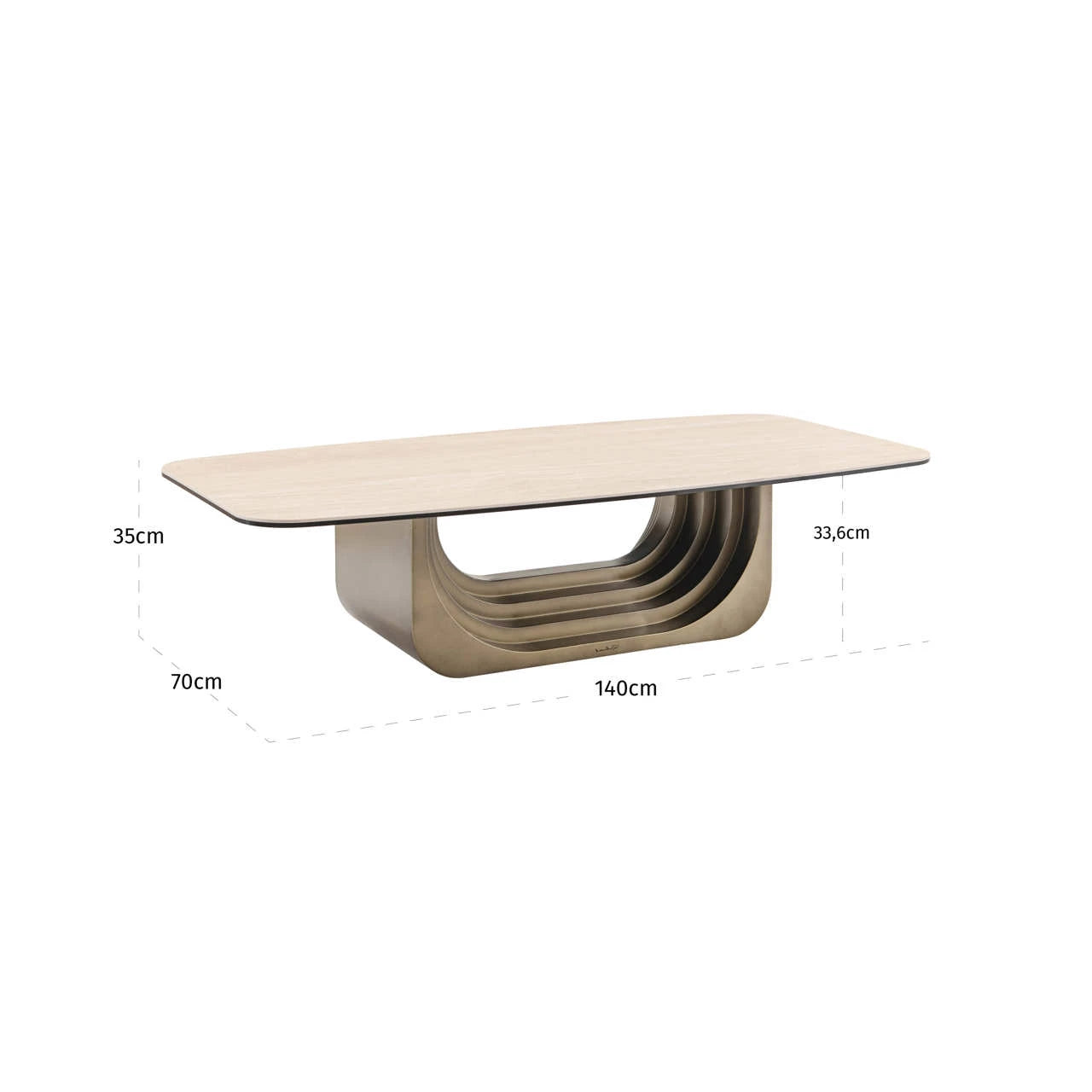 Kaffebord Maxfield beige Richmond Interiors Sofabord
