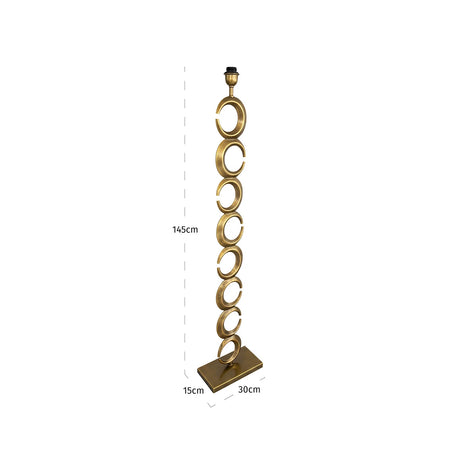 Gulvlampe Amina antikk messing Richmond Interiors Gulvlampe