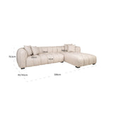 Sofa Novaro krem tweed lounge høyre brannhemmende Richmond Interiors Sofa