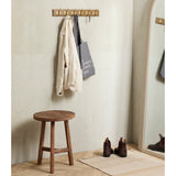EDGY knagerække i tre med 6 brass knager - 60 cm - brun Nordal COAT RACKS