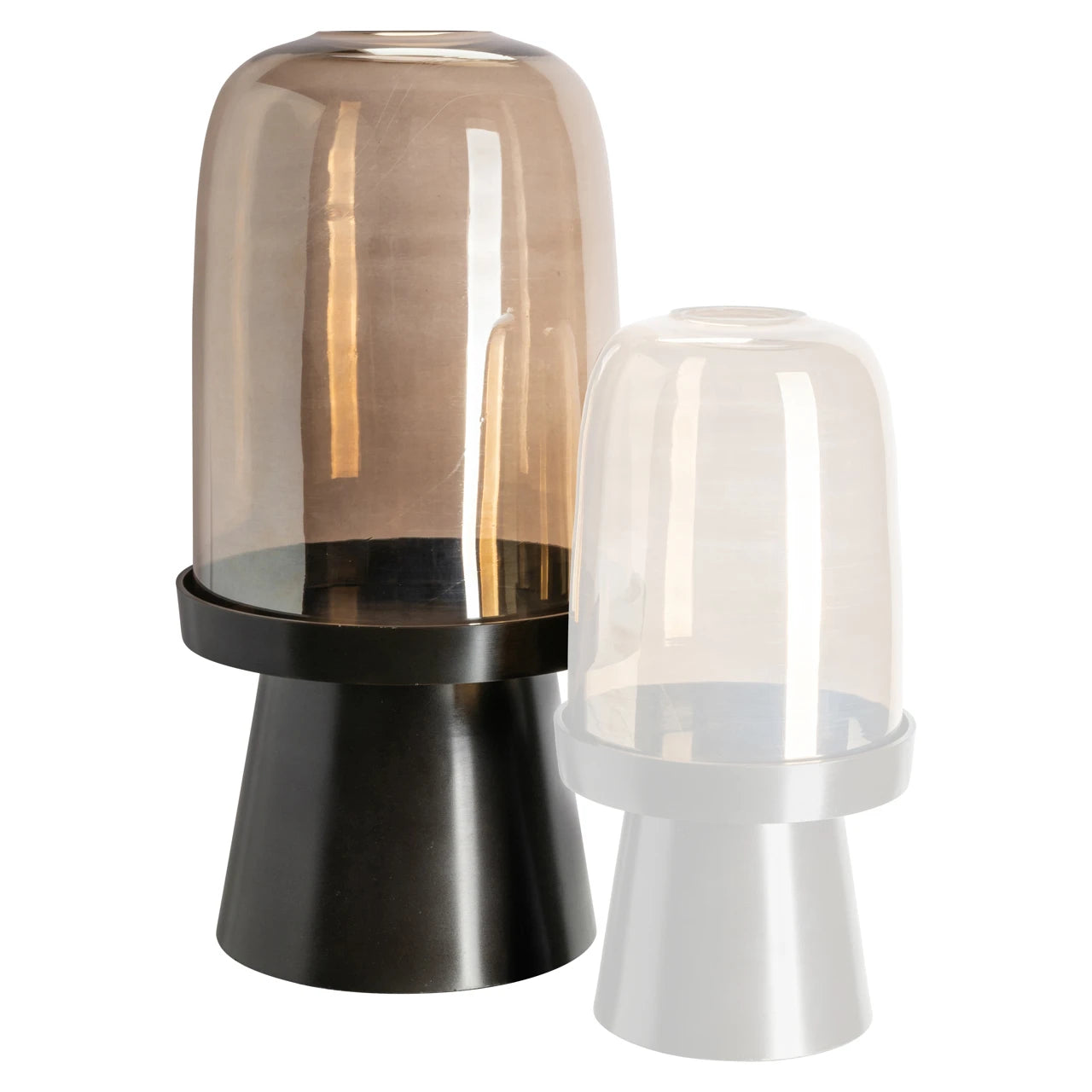 Hurricane light Meave valnøtt stor Richmond Interiors Lanterne og lysglass