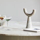 RIF Marmor lysestake - h26,5 cm - lysbrun Nordal CANDLEHOLD