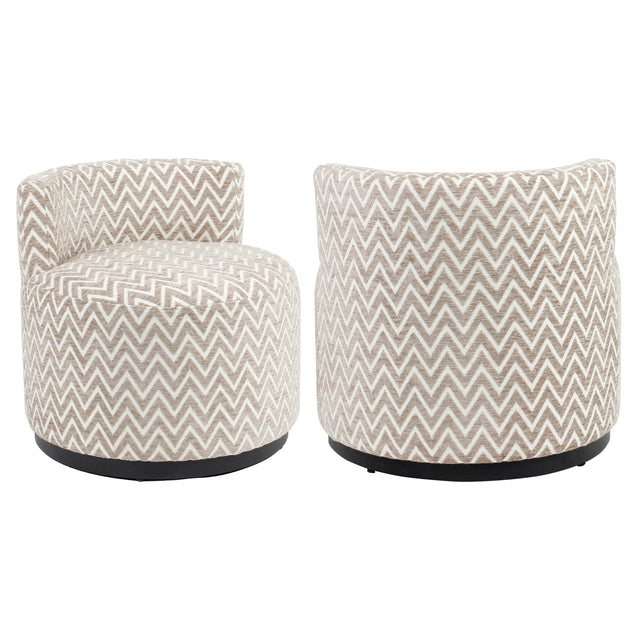 Lounge chair Franny sand chevron Richmond Interiors Lenestol