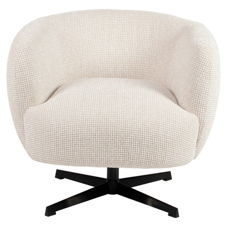 Lounge chair Estelle beige blockweave svingbar Richmond Interiors Lenestol