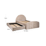 Bed Pixie clay chenille 120x200 med uttrekksseng Richmond Interiors Seng