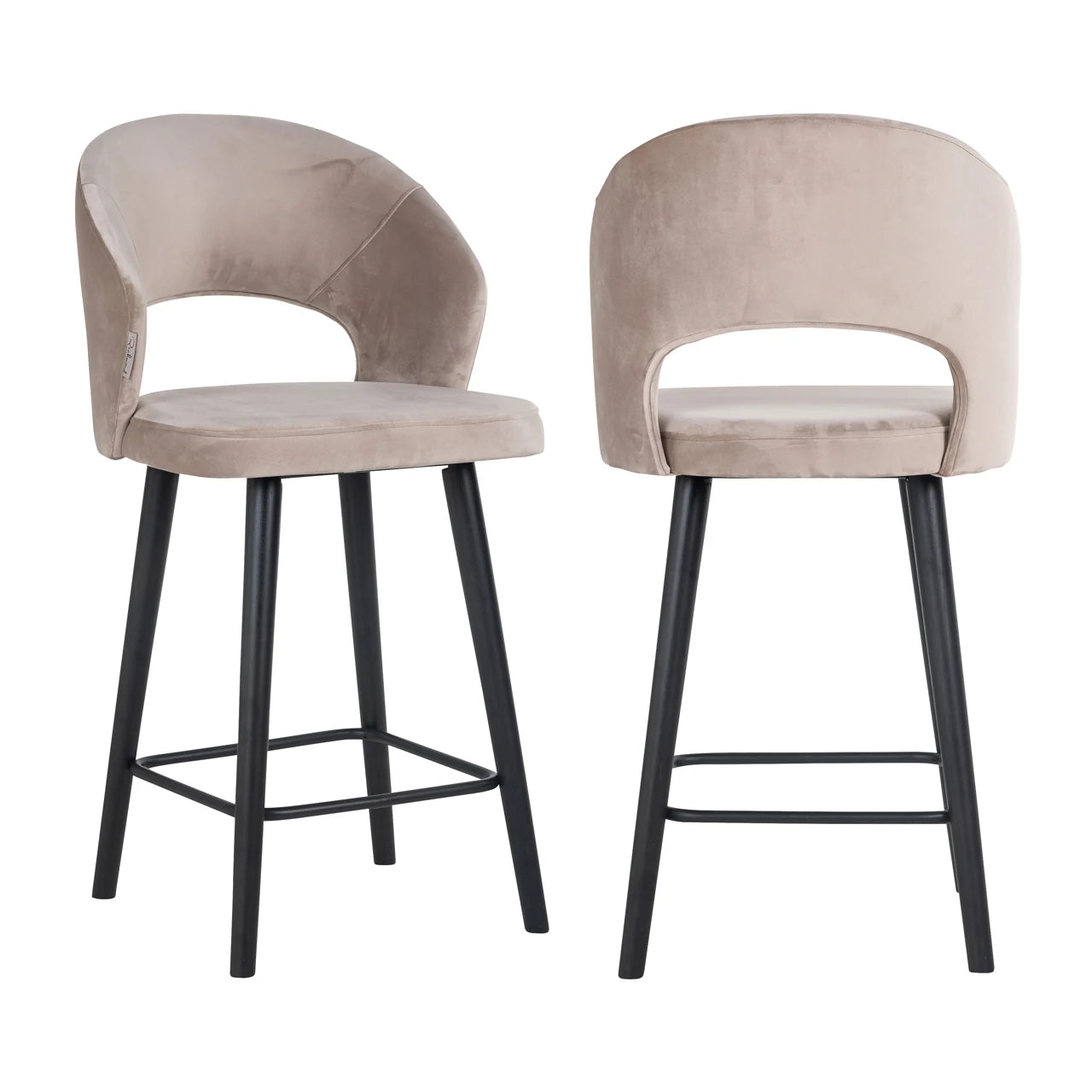krakk Savoy i khakifarget fløyel Richmond Interiors Barstol