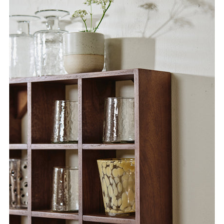 TEPIN drikkeglass med mønster - h10 cm - klart glass/beige Nordal GLASS/JUGS