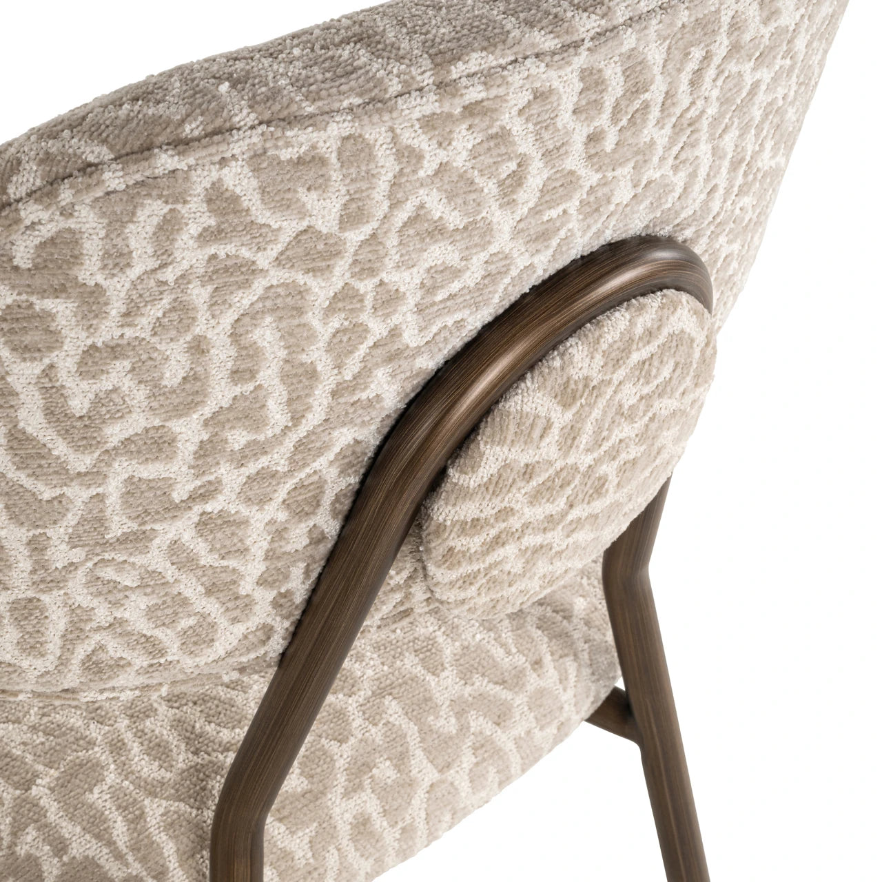 Krakk Xenia beige leopard brannhemmende sett med 2 Richmond Interiors Barstol