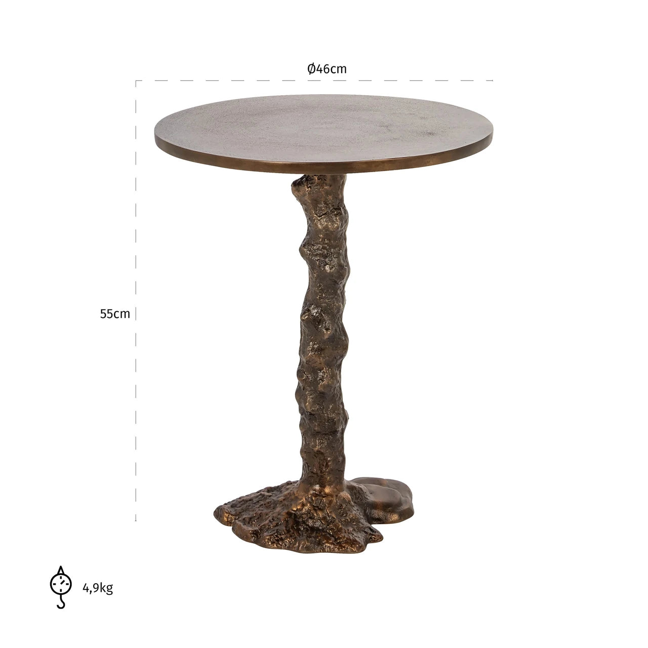 Endebord Misty bronze Richmond Interiors Sidebord