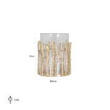 Hurricane light Loretta gold small Richmond Interiors Lanterne og lysglass