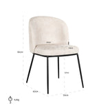 Spisestol Elvi niagara beige flammehemmende sett med 2 Richmond Interiors Spisestol