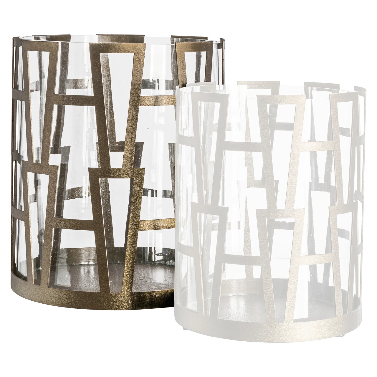 Hurricane light Shandy messing antikk stor Richmond Interiors Lanterne og lysglass