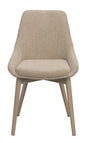 Denley stol lysebeige stoff/whitet wash eikeben Rowico Spisestol