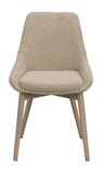 Denley stol lysebeige stoff/whitet wash eikeben Rowico Spisestol