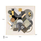 Veggkunst 3D blokk svart/gull Richmond Interiors Bilde