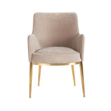 Spisestol Breeze khaki fløyel flammehemmende sett med 2 Richmond Interiors Spisestol
