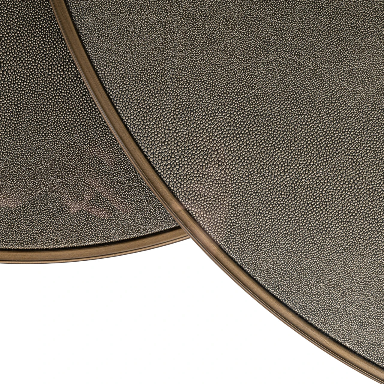 Salongbord Bloomville messing shagreen inkl. glassplater sett med 2 Richmond Interiors Sofabord