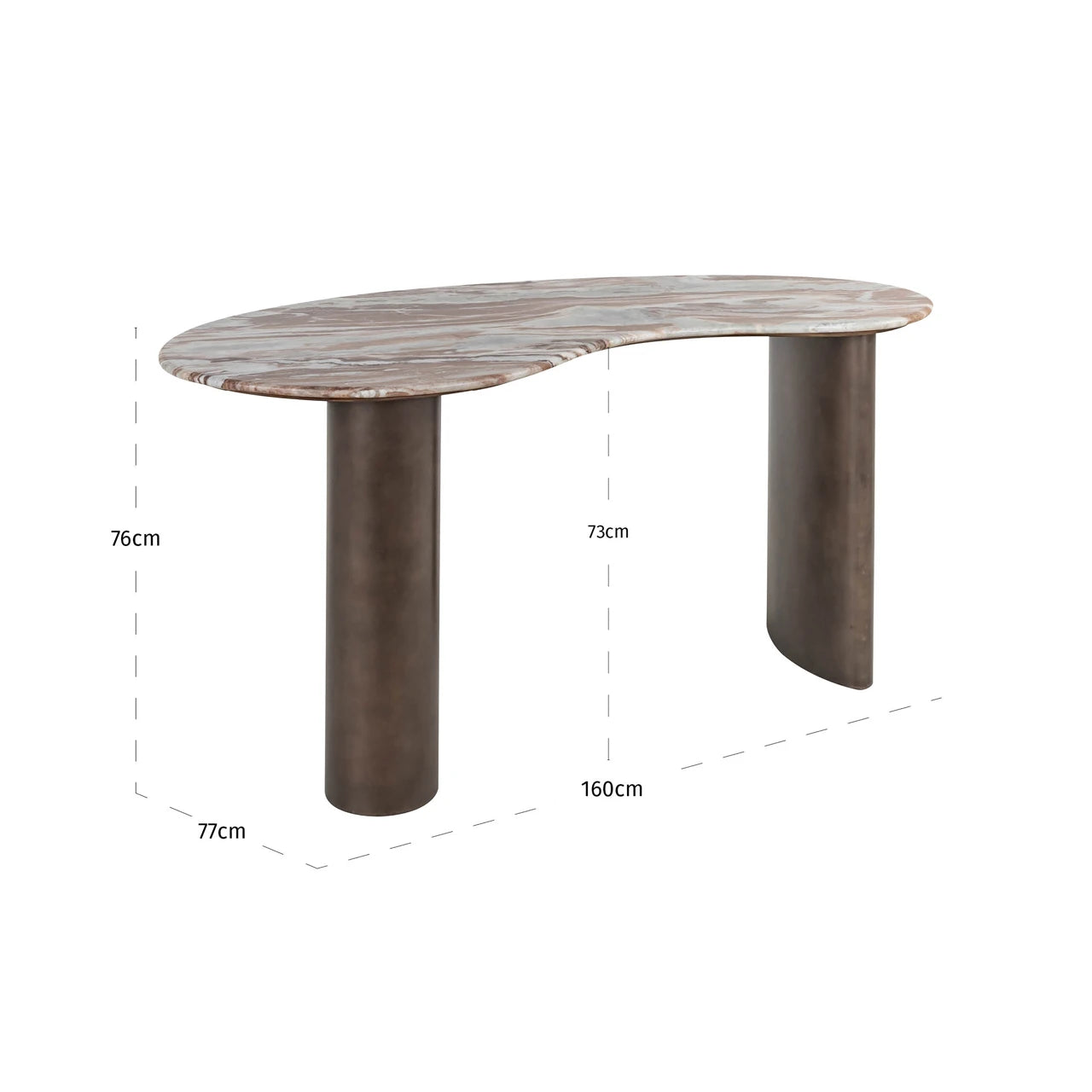 Skrivebord Brando Blush beige Richmond Interiors Skrivebord