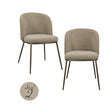 Spisestol Elvi mocca chunky brannhemmende Sett med 2 Richmond Interiors Spisestol