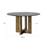 Spisebord Collada svart/gull 130Ø Richmond Interiors Spisebord
