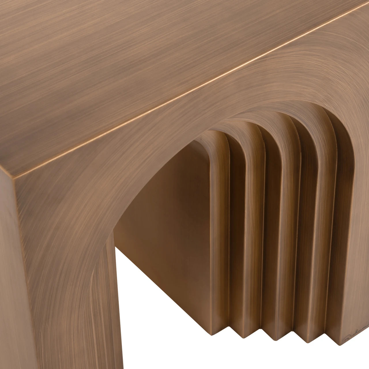 Endebord Vevey børstet gull Richmond Interiors Sidebord