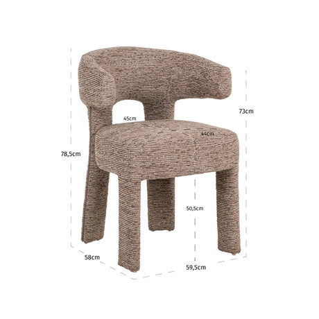 Spisestol Nerio mocca linear Richmond Interiors Spisestol