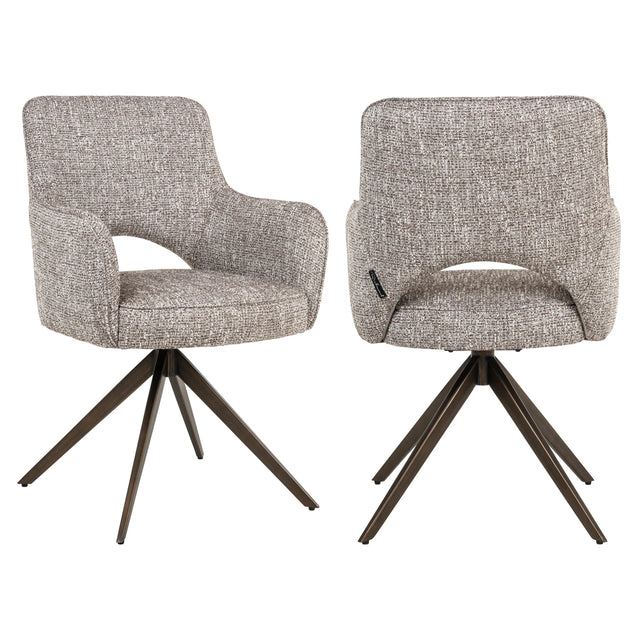 Spisestol Ginerva jord tweed svingbar Richmond Interiors Spisestol