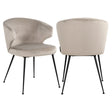 Spisestol Xandra khaki fløyel Richmond Interiors Spisestol
