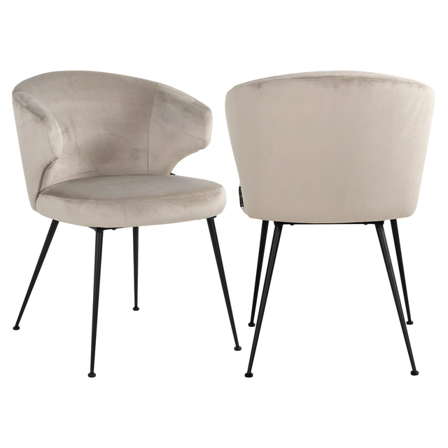 Spisestol Xandra khaki fløyel Richmond Interiors Spisestol