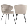 Spisestol Xandra khaki fløyel Richmond Interiors Spisestol