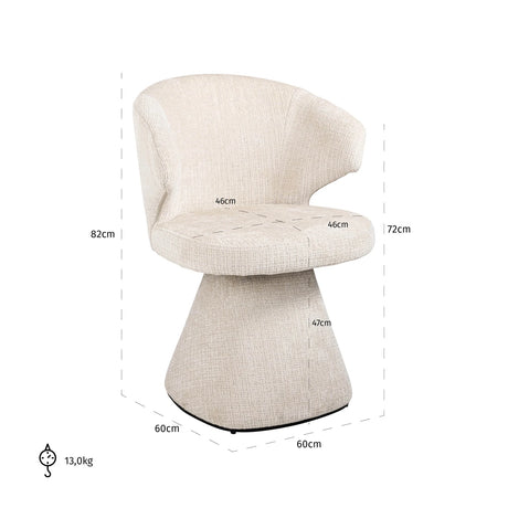 Dining chair Gatsbi niagara beige brannhemmende Richmond Interiors Spisestol
