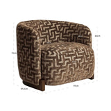 Lenestol Hannah brun labyrint brannhemmende Richmond Interiors Lenestol