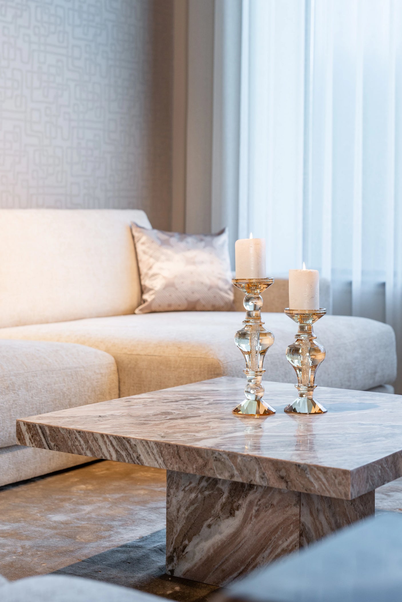 Candle holder Dilan amber small Richmond Interiors Lysestake