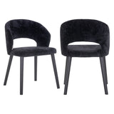 Spisestol Savoy svart chenille Richmond Interiors Spisestol