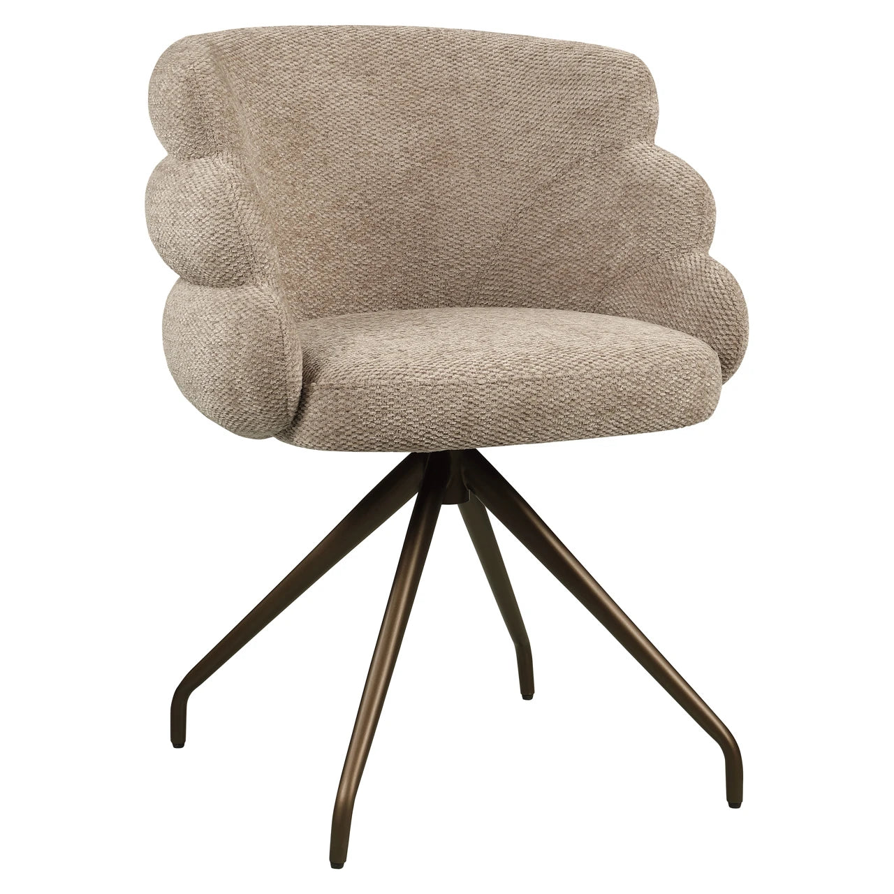 Spisestol Kayla mocca boldvevd svingbar Richmond Interiors Spisestol