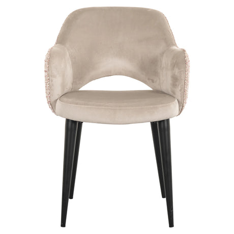 Spisestol Giovanna trendy rose / khaki fløyel Richmond Interiors Spisestol
