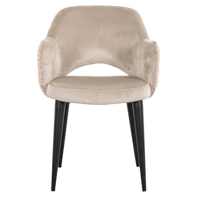 Spisestol Giovanna trendy rose / khaki fløyel Richmond Interiors Spisestol