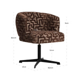 Spisestol Dinan brun labyrinth brannhemmende - svingbar Richmond Interiors Spisestol