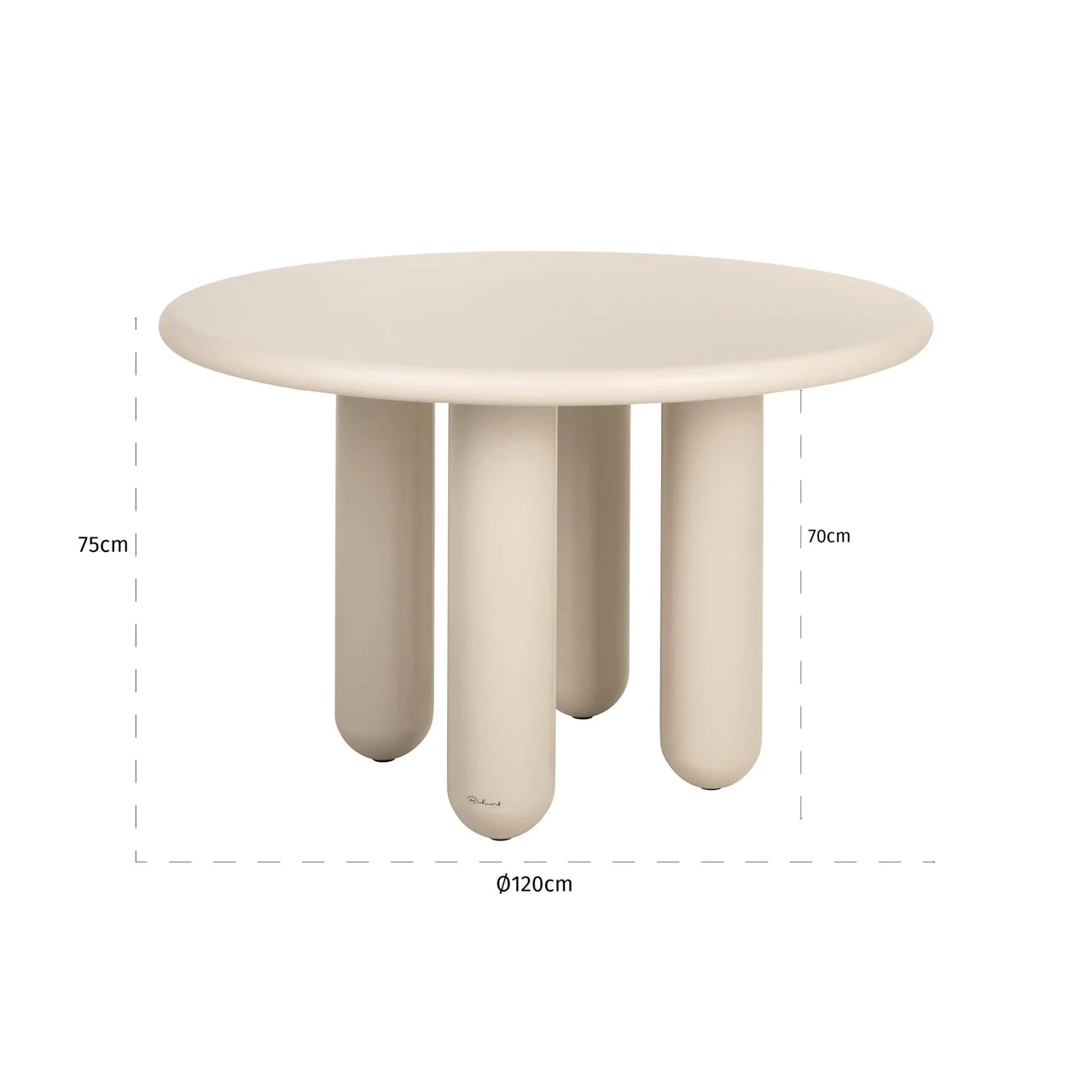 Spisebord Calma beige 120Ø Richmond Interiors Spisebord