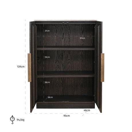 Oppbevaringsskap Claremont brun Richmond Interiors Skap