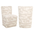 Spisestol Lorain beige grafikk på hjul Richmond Interiors Spisestol