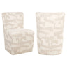 Spisestol Lorain beige grafikk på hjul Richmond Interiors Spisestol