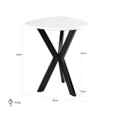 Endebord Trocadero svart/hvitt Richmond Interiors Sidebord