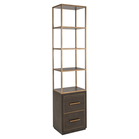 Utstillingsskap Carter brun lite 2 skuffer Richmond Interiors Vitrineskap