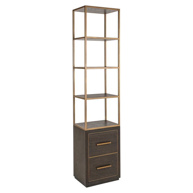 Utstillingsskap Carter brun lite 2 skuffer Richmond Interiors Vitrineskap