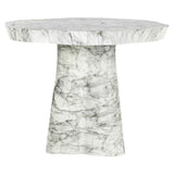 Utendørs spisebord Rockyard hvit marmorlook 100Ø Richmond Interiors Spisebord