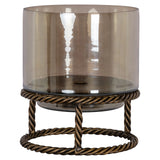 Hurricane light Ropia messing antikk liten Richmond Interiors Lanterne og lysglass
