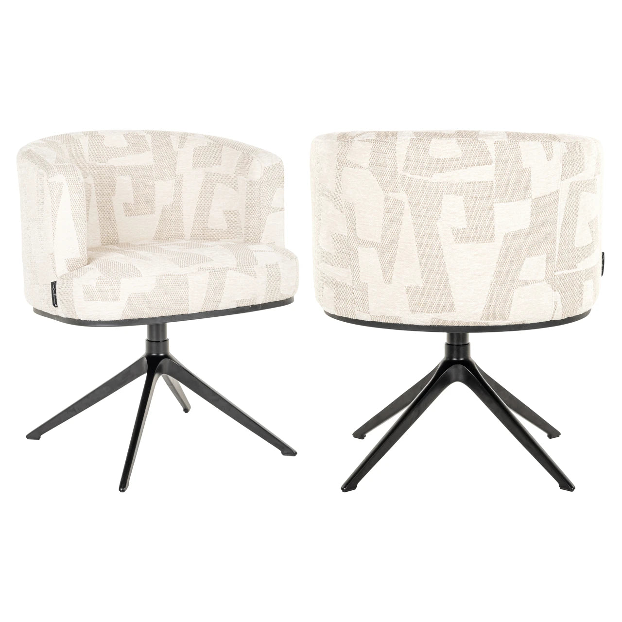 Spisestol Cheyenne beige graffic svingbar Richmond Interiors Spisestol