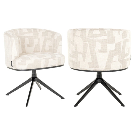 Spisestol Cheyenne beige graffic svingbar Richmond Interiors Spisestol
